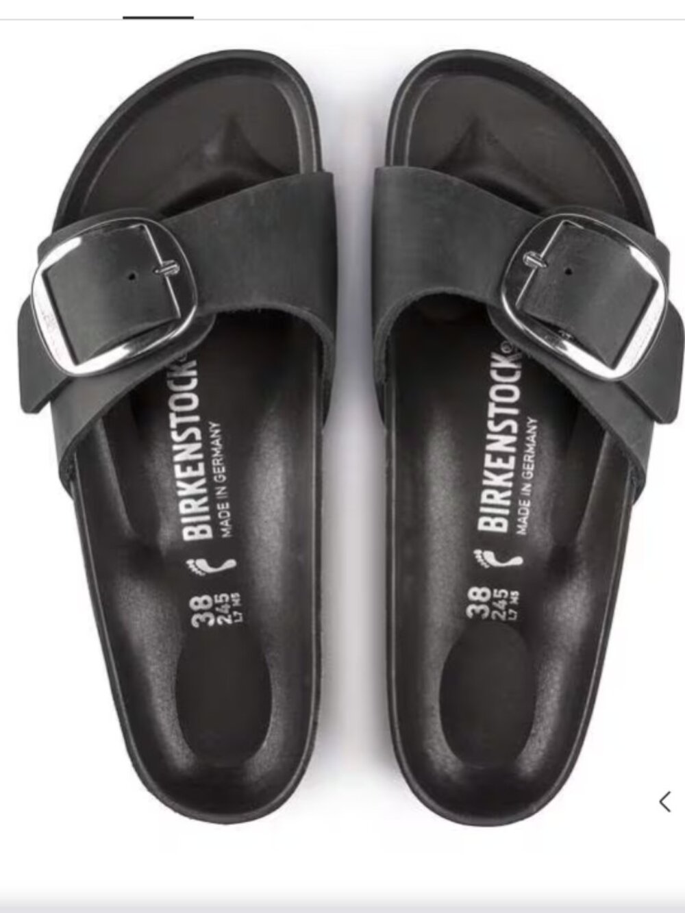 Birkenstock Madrid Big Buckle - Black - Size 38